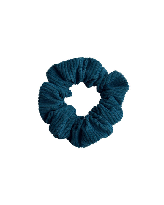 Cord Scrunchie Petrol für Herbstlooks – starker Halt, weiches Material